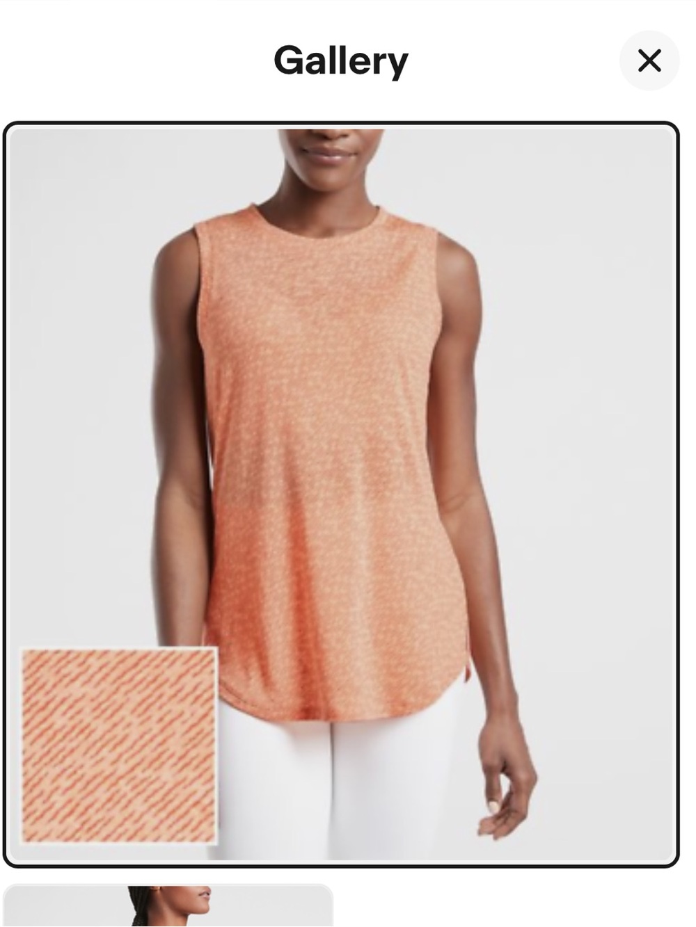 ATHLETA Breezy Tank peach sleeveless soft oversized tank top size M